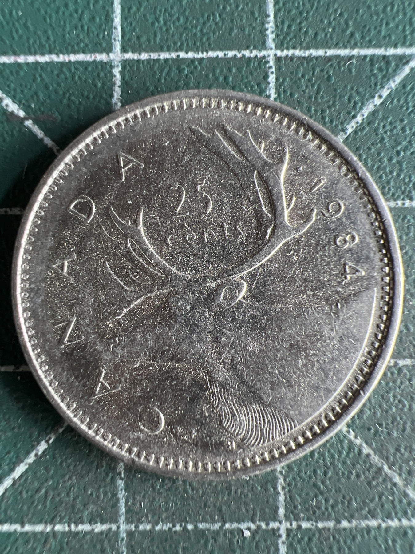 第549期 硬币专场 （无押金，捡漏，全场50包邮，偏远地区除外，接收代拍业务） 加拿大25分 青年 1984年