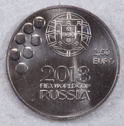 S&S Numismatic世界钱币-拍卖 第124期  - 葡萄牙2018年 俄罗斯足球世界杯 2.5欧元纪念币