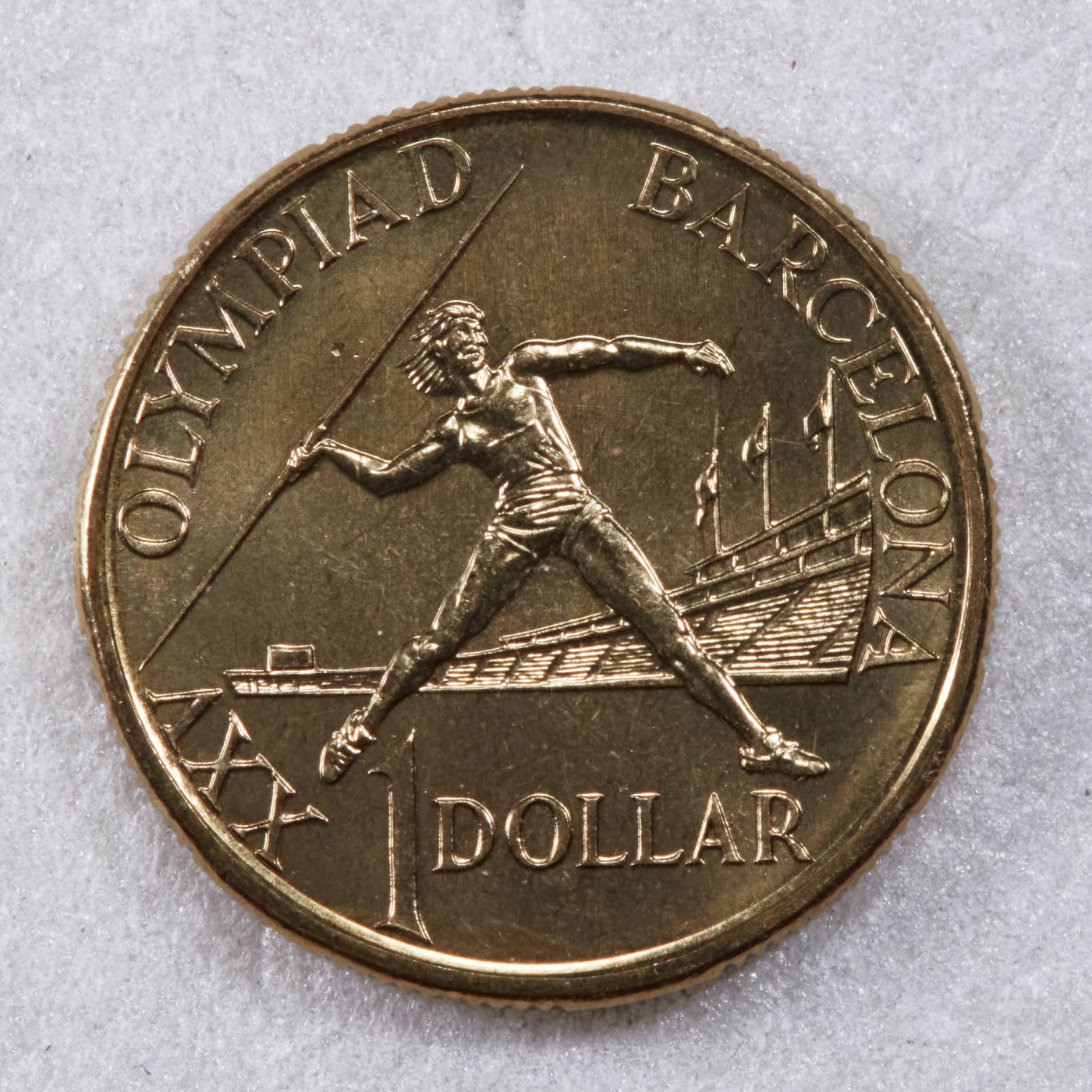 S&S Numismatic世界钱币-拍卖 第124期  澳大利亚1992年 巴塞罗那奥运会 1澳元纪念币