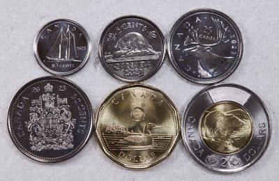 S&S Numismatic世界钱币-拍卖 第92期  - 加拿大2023年 查尔斯三世头像 6枚套币 含1枚双色高值币