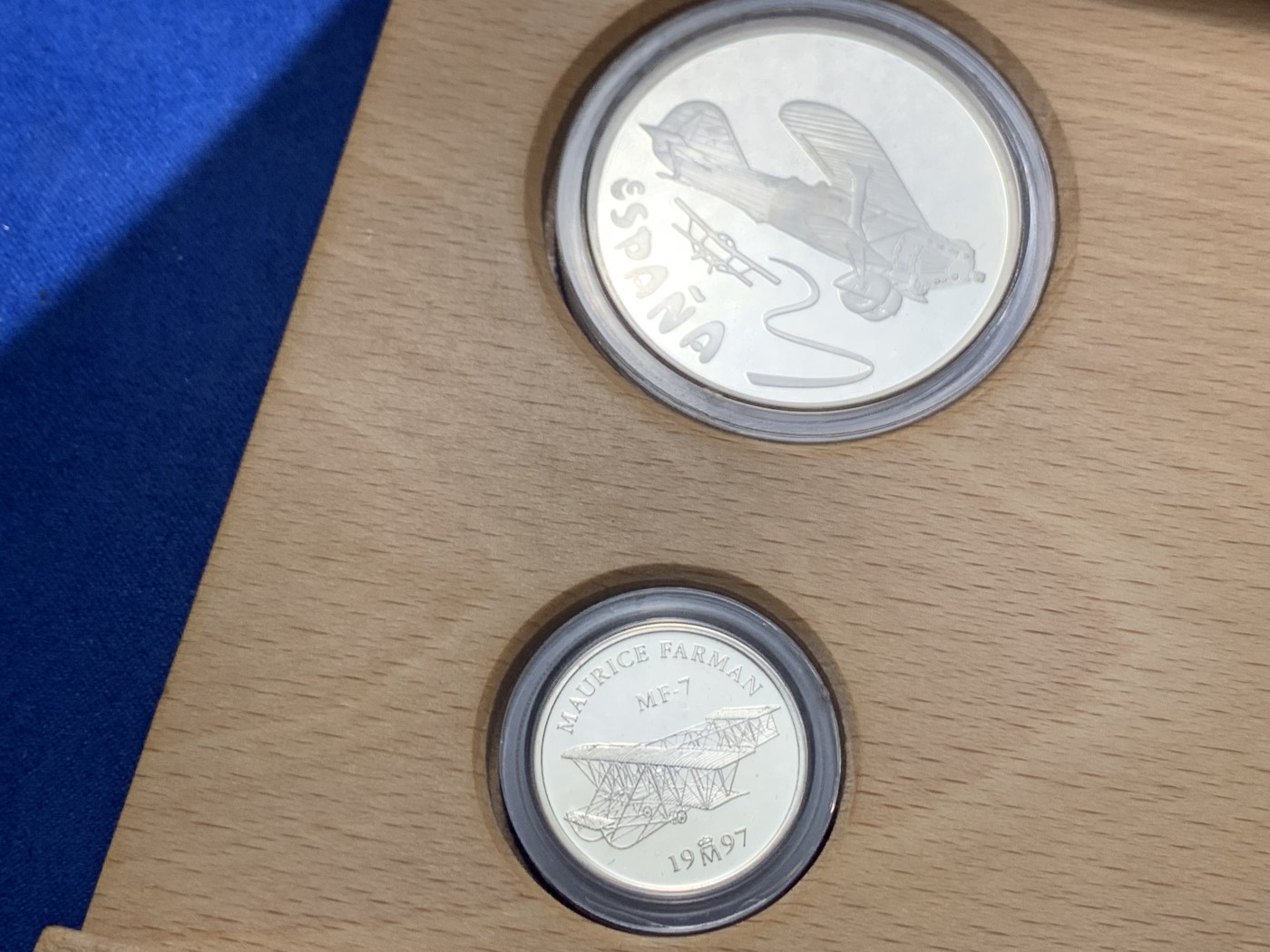 《竞宝斋》第247场-周日，周一 ，周二3场连拍 (全场包邮) 西班牙1997年 飞机系列 6.72+33.62+168.75=209.09 925银 整套难得