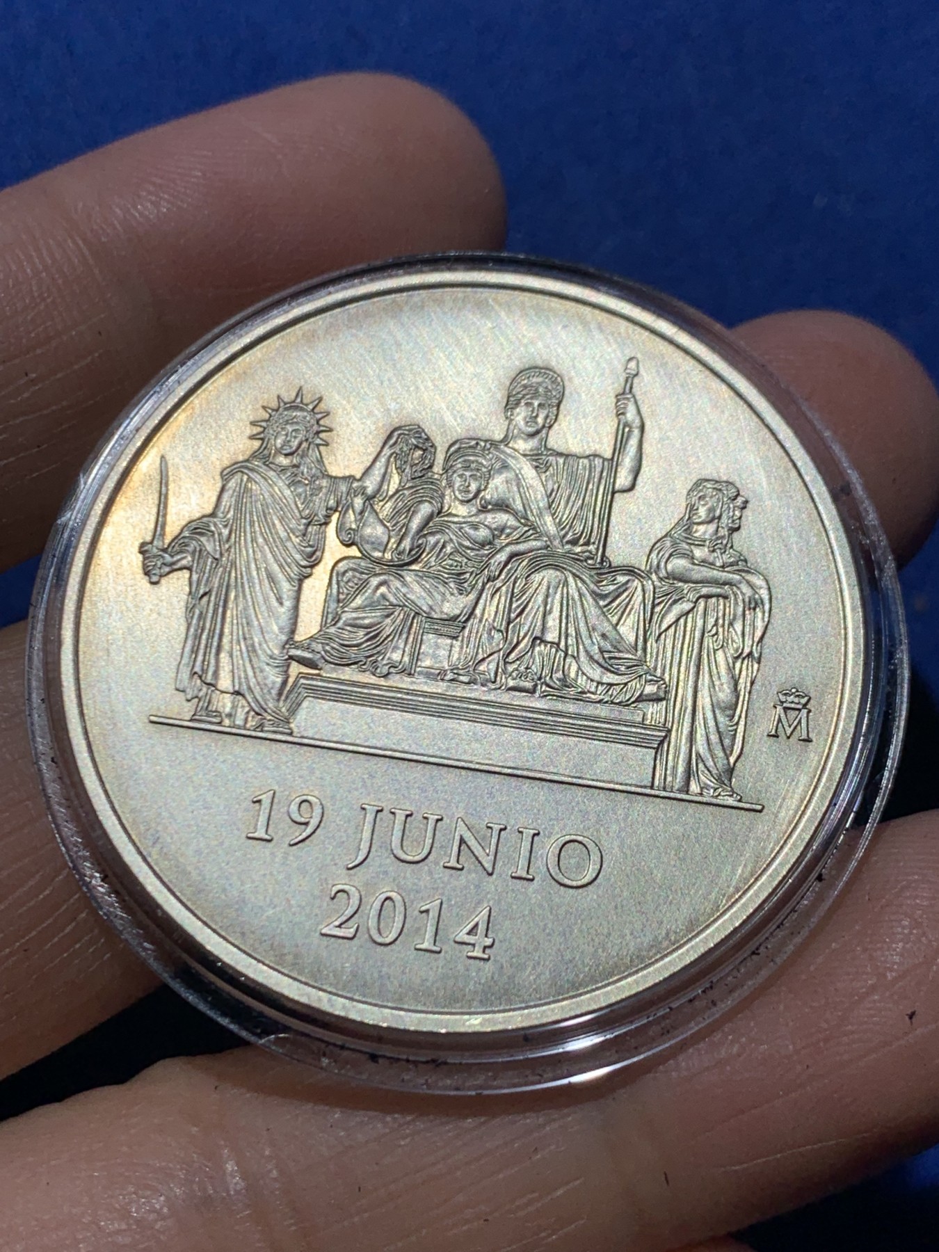 《竞宝斋》第247场-周日，周一 ，周二3场连拍 (全场包邮) 西班牙 2017 皇家造币厂发行 腓力四世 纪念银章 925银 27克 复古工艺 很不错