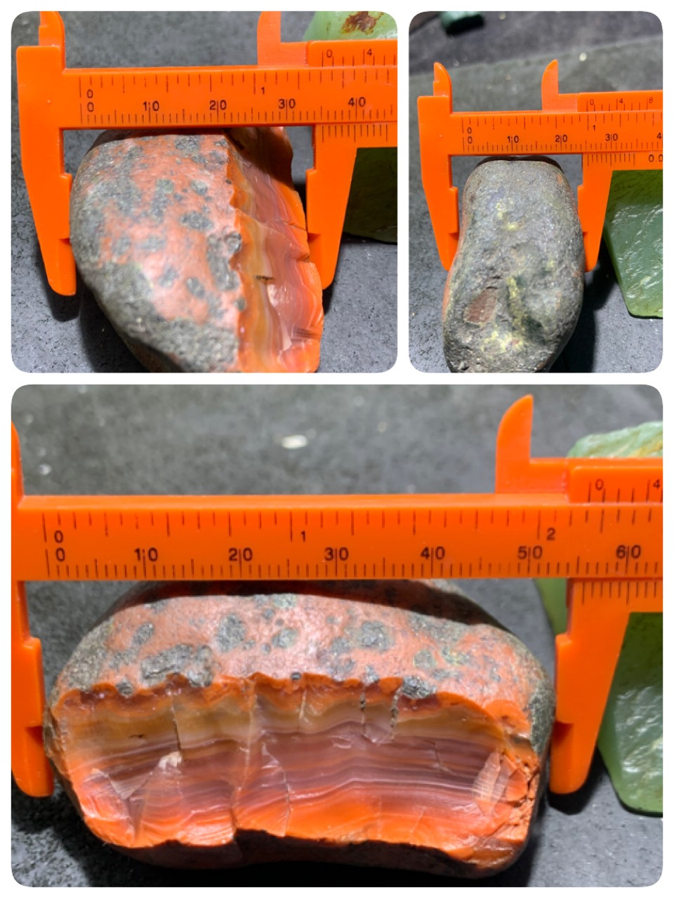 精美铁皮原皮千层纹大开口料南红玛瑙原石一颗，