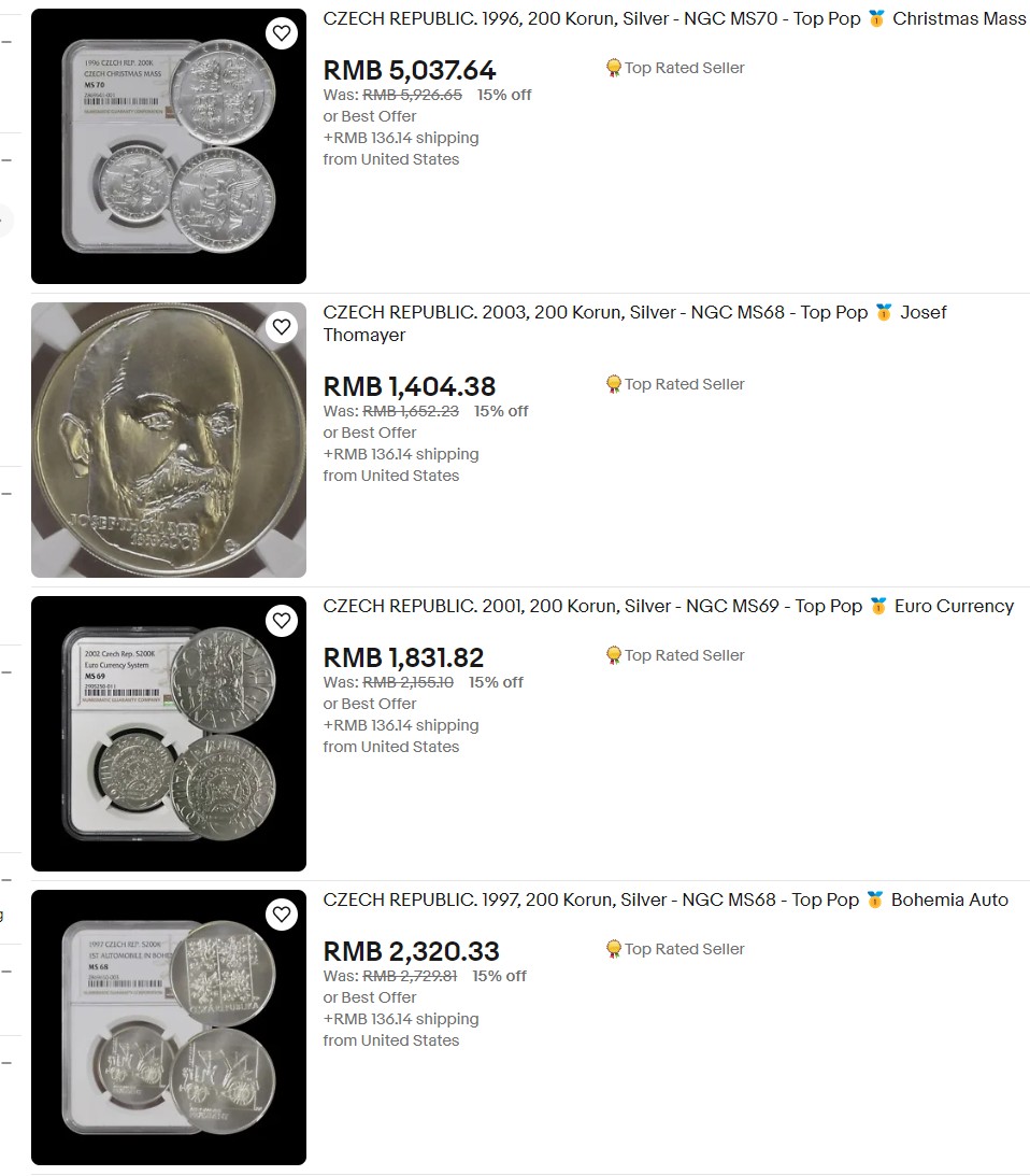 长老汇龙年精选第三场 2013 捷克国家银行200克朗银币，NGC MS64分，唯一冠军分