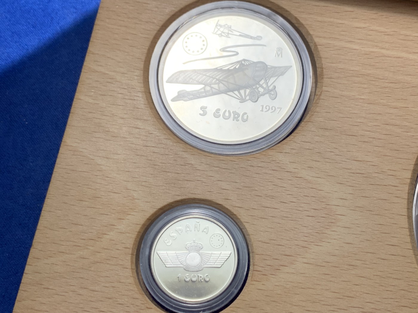 《竞宝斋》第247场-周日，周一 ，周二3场连拍 (全场包邮) 西班牙1997年 飞机系列 6.72+33.62+168.75=209.09 925银 整套难得