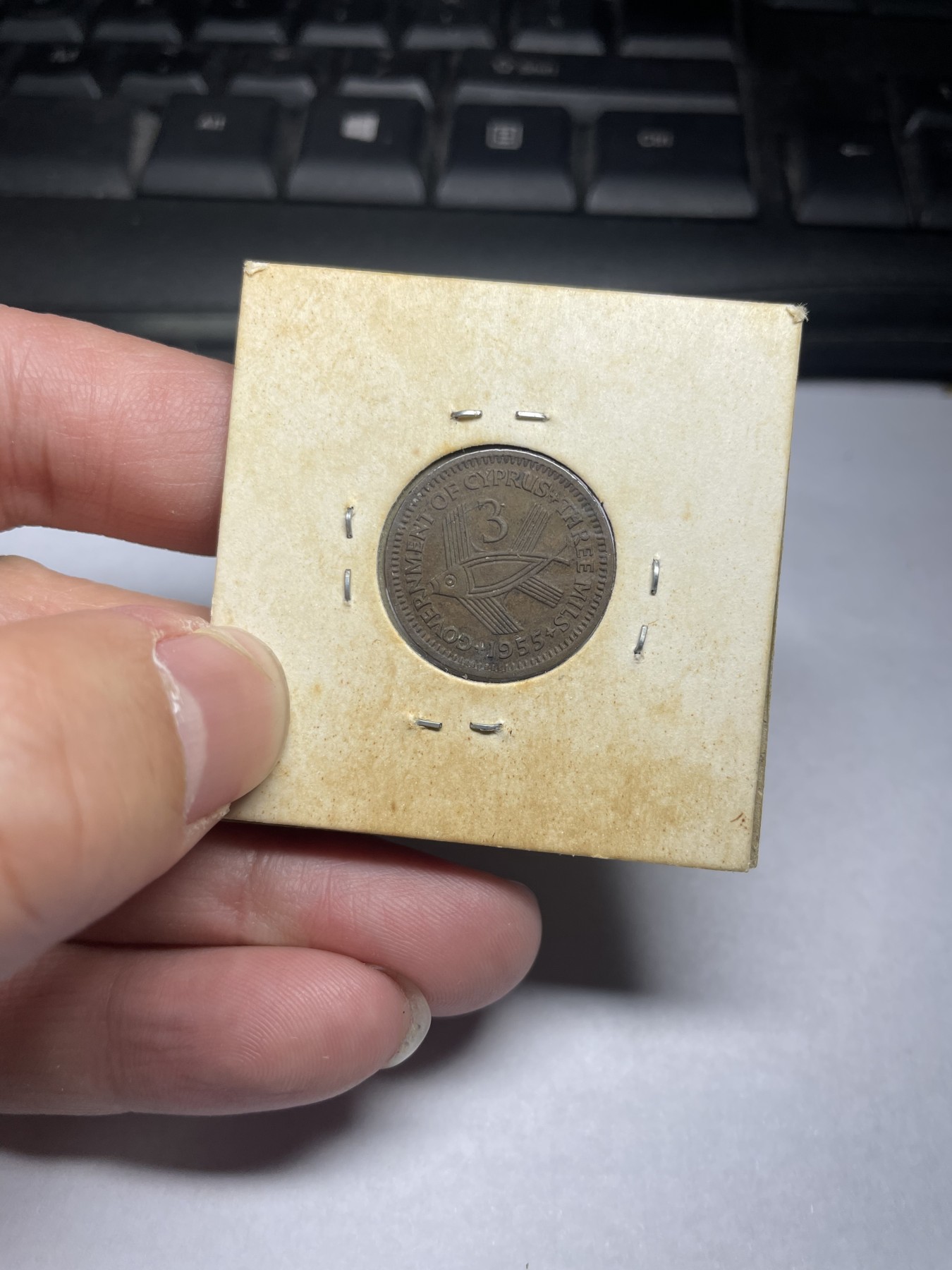 2024年集古藏今外币拍卖第二期-第1场（总第11拍） 1955年塞浦路斯3米尔