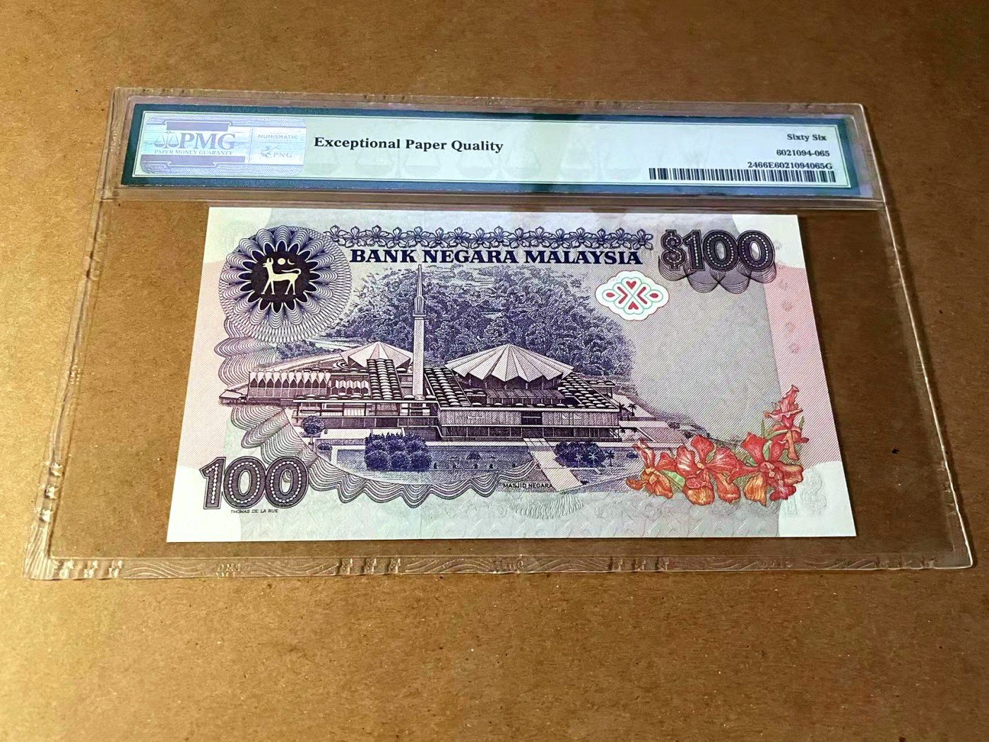 【Blue Auction】✨世界纸币精拍第445期【精】 马来西亚 1983-84年100林吉特 PMG66EPQ 