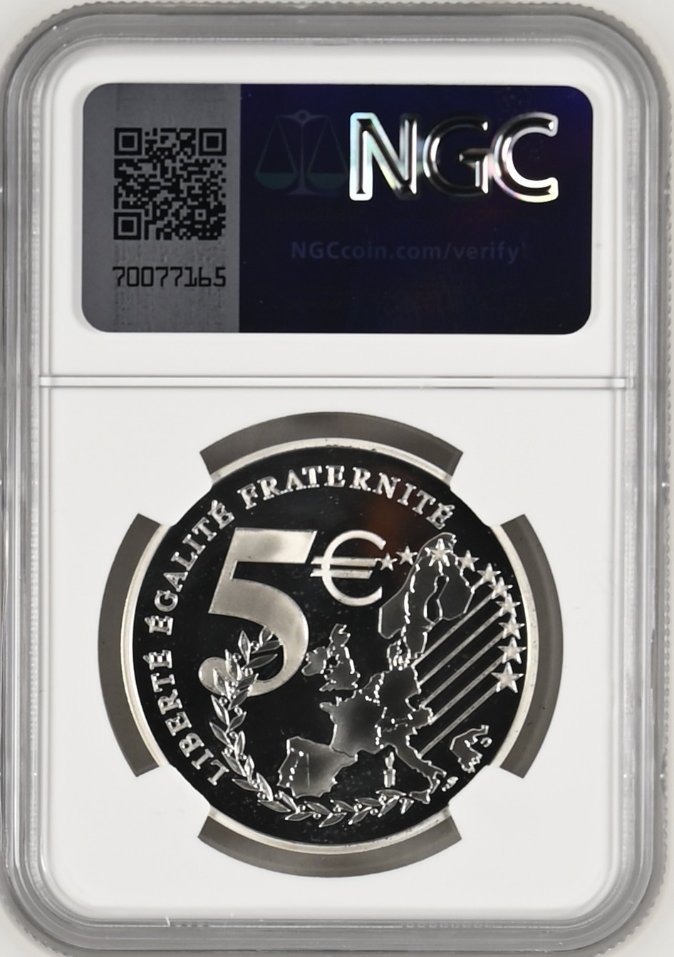 长老汇龙年精选第三场 2002 法国播种女神5欧元精制镶金银币，NGC PF67UC，亚军分，更高分仅有两枚，发行量8408枚，含2.7克黄金