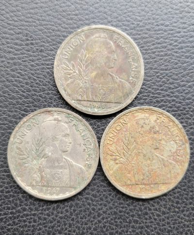 桂P钱币文化工作室拍卖第一期 - 法属印支1皮大镍币三种不同，其中槽边的比较稀少