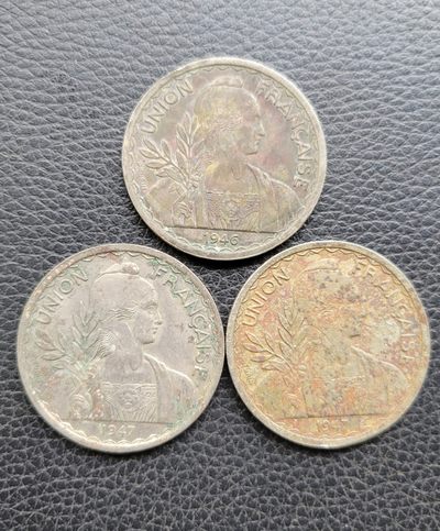 桂P钱币文化工作室拍卖第一期 - 法属印支1皮大镍币三种不同，其中槽边的比较稀少