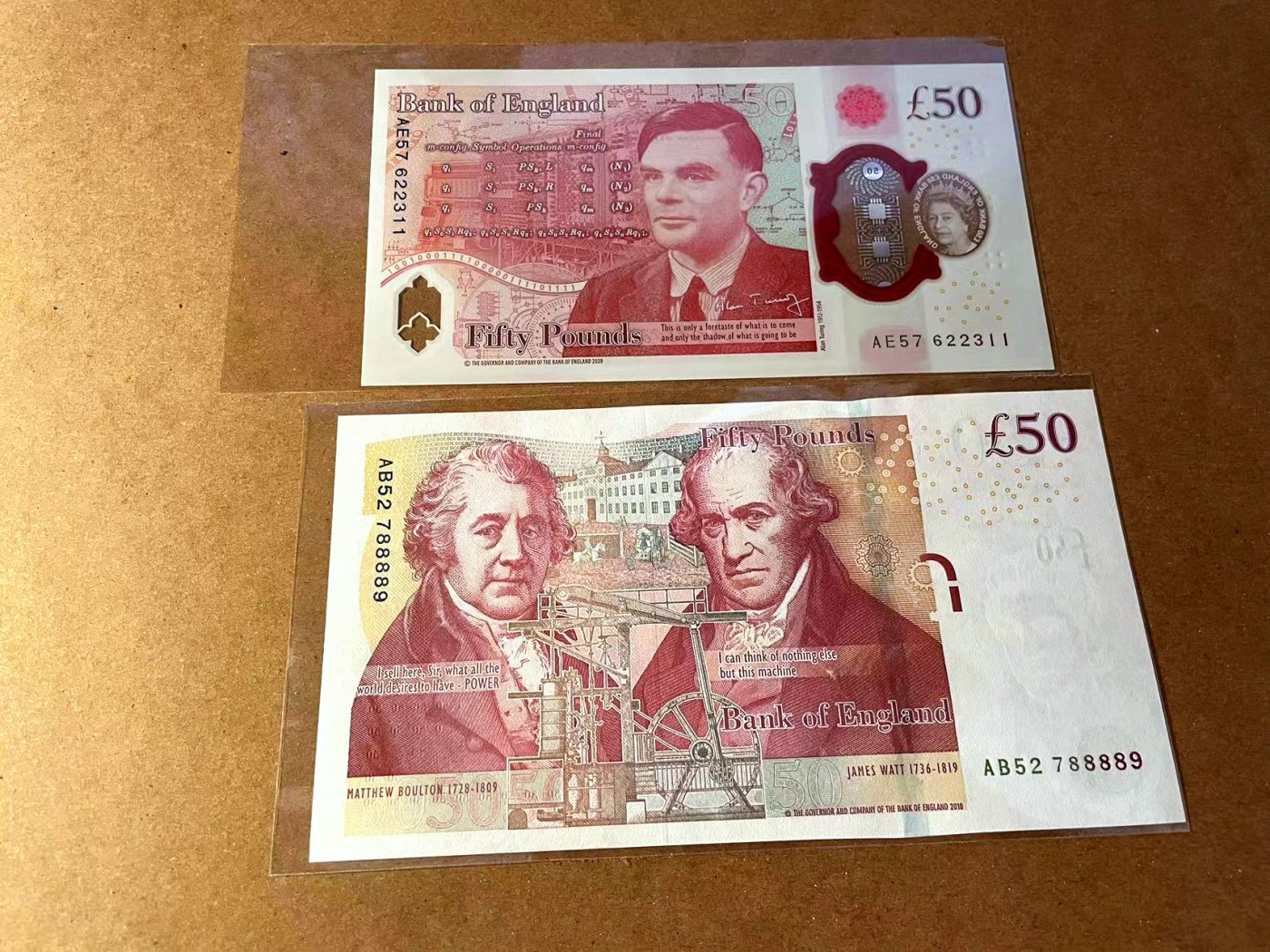 【Blue Auction】✨世界纸币精拍第445期【精】    【一组2张】英国 不同版本50镑一组 全新UNC