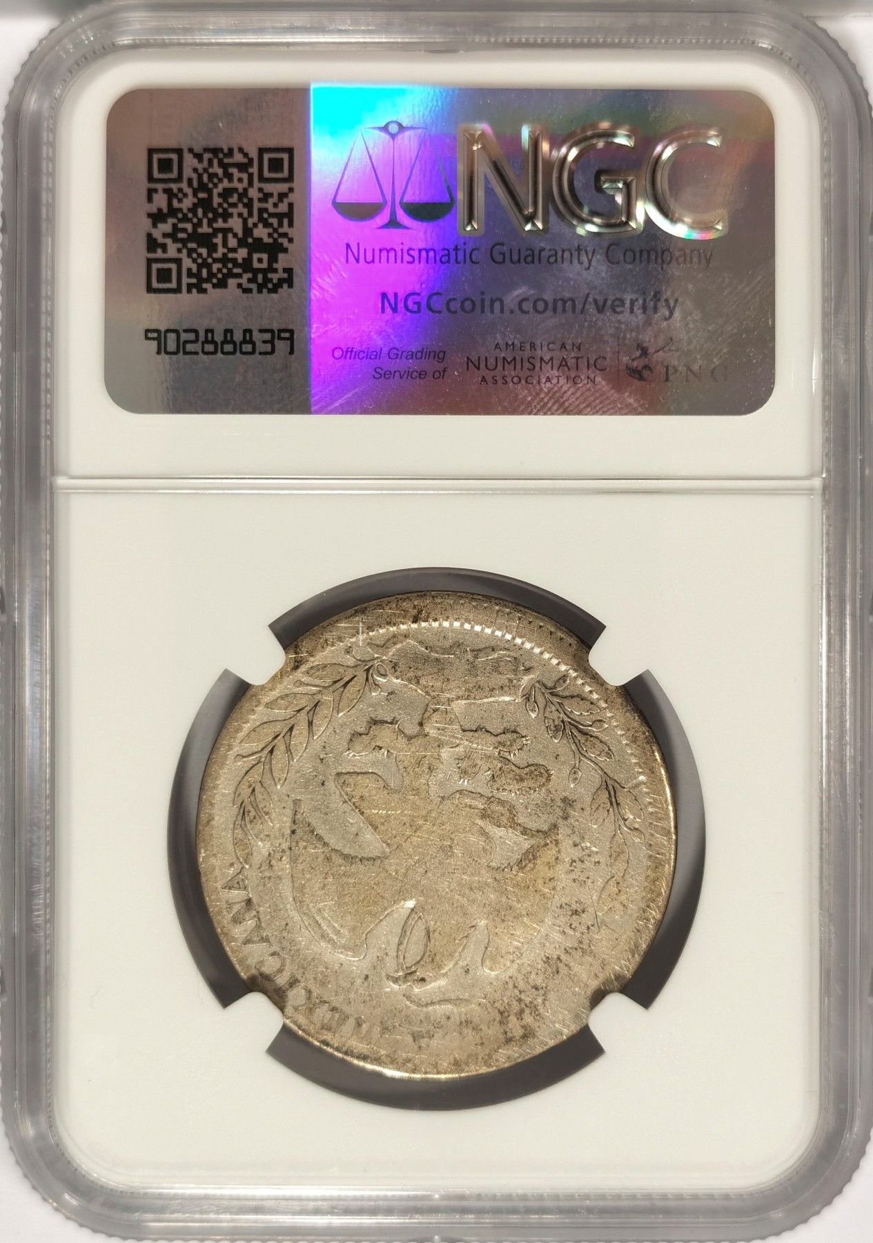 和2024说再见 NGC VG 墨西哥1844年ZS OM版鹰洋4R银币，稀少鹰洋半圆