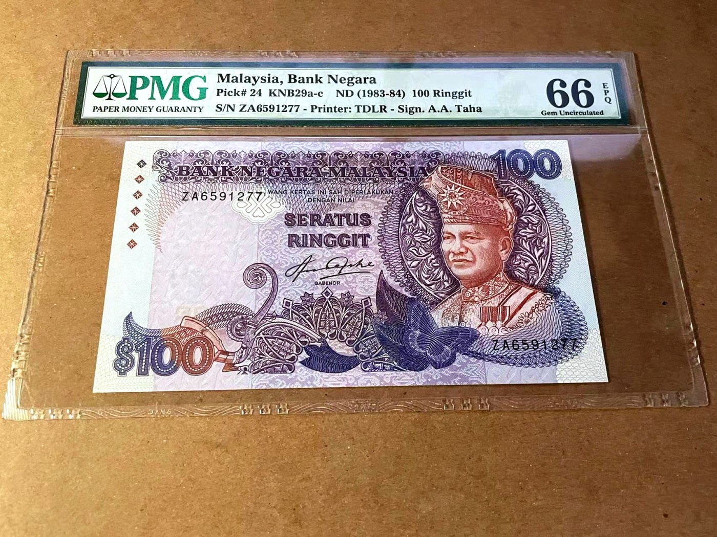 【Blue Auction】✨世界纸币精拍第445期【精】 马来西亚 1983-84年100林吉特 PMG66EPQ 