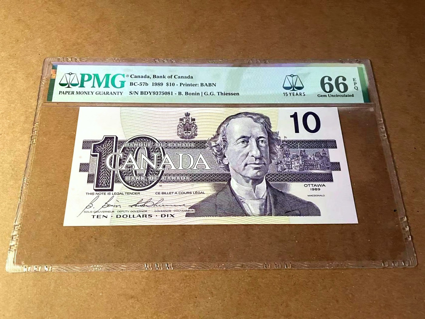 【Blue Auction】✨世界纸币精拍第445期【精】 加拿大 1989年10元 PMG66EPQ 
