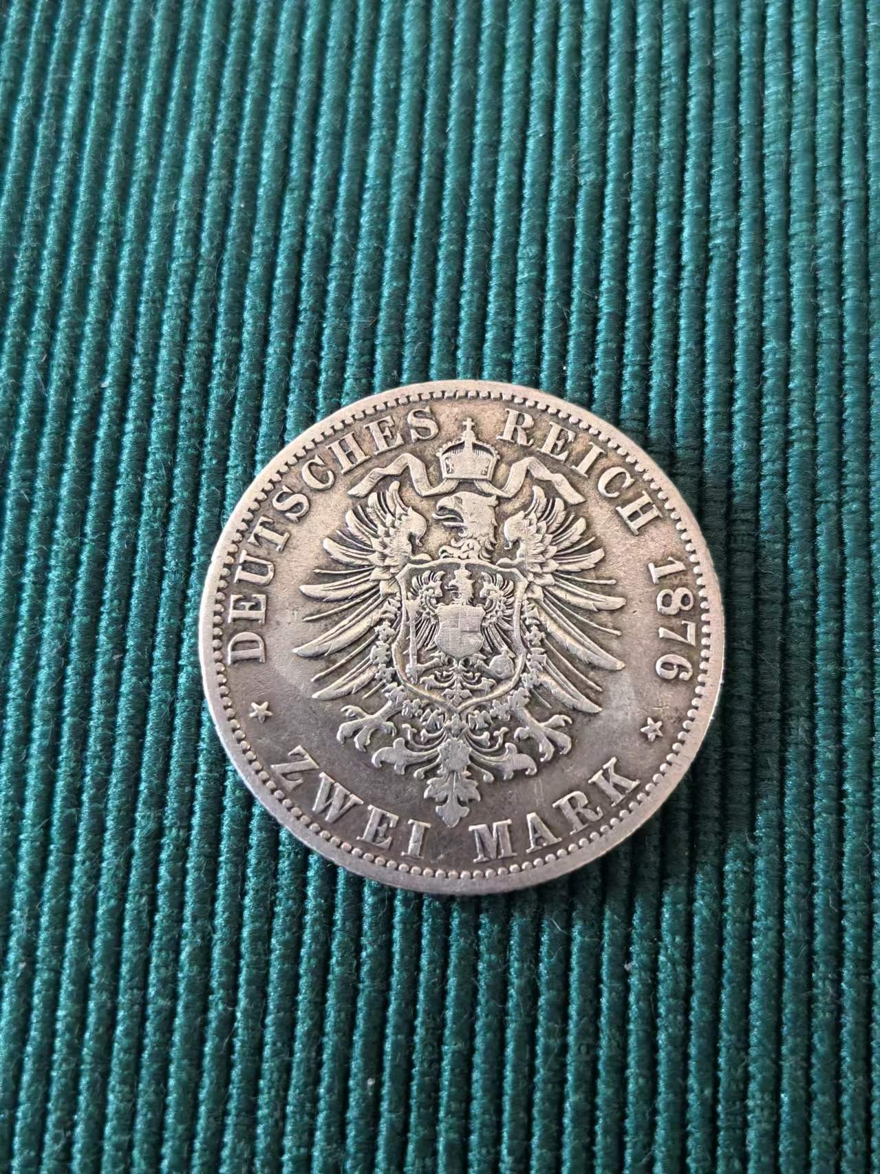 外国币章第二十二期（一分钟快速结束） 1876年德国2马克