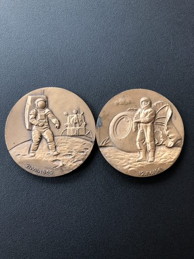 勋爵徽章专场十五期 - 【1号】苏联大铜章 航天纪念章2枚 品相如图