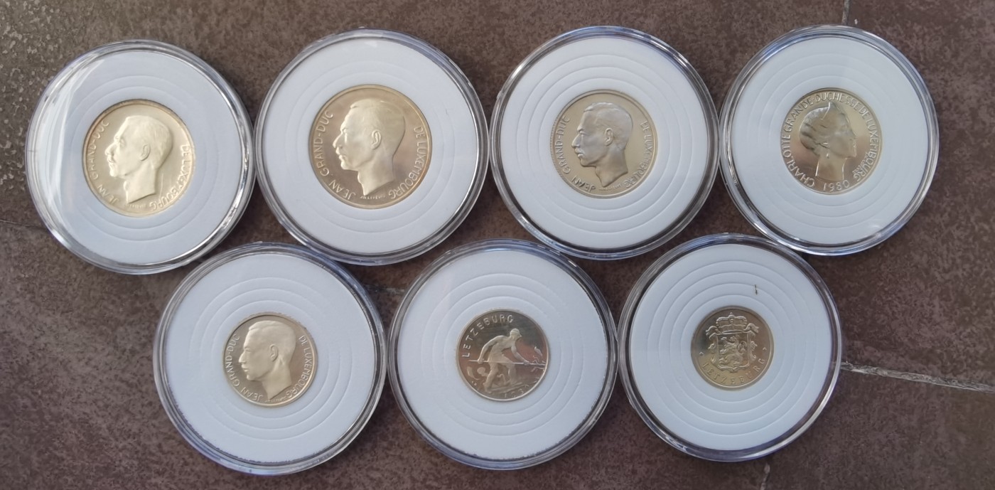 卢森堡1980年全银精制套币 Proof set
