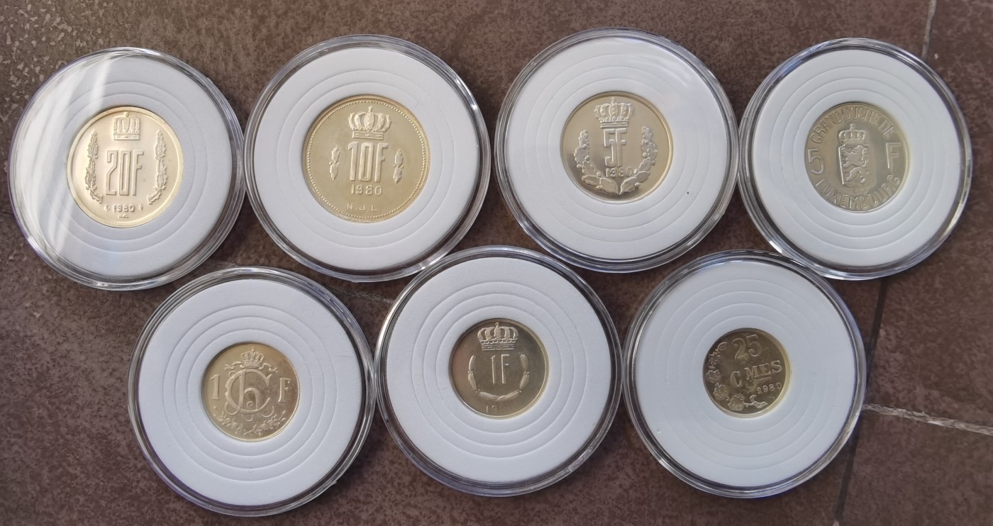 卢森堡1980年全银精制套币 Proof set