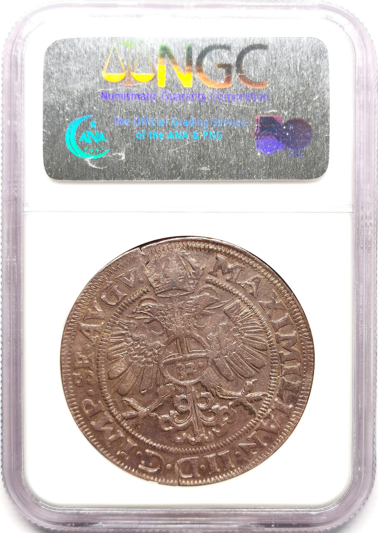 凡希社世界钱币微拍第二百六十三期 荐！1573汉萨同盟帝国自由市吕贝克泰勒大银NGC-AU53 包浆油润，气韵古朴厚重的一枚！正面的金羊毛图案象征贸易与财富，从十二世纪到十六世纪，作为同盟首府的吕贝克曾是北欧最重要的商业中心。