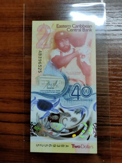 【币观天下】第250期钱币拍卖 - 2023年东加勒比银行40周年纪念钞