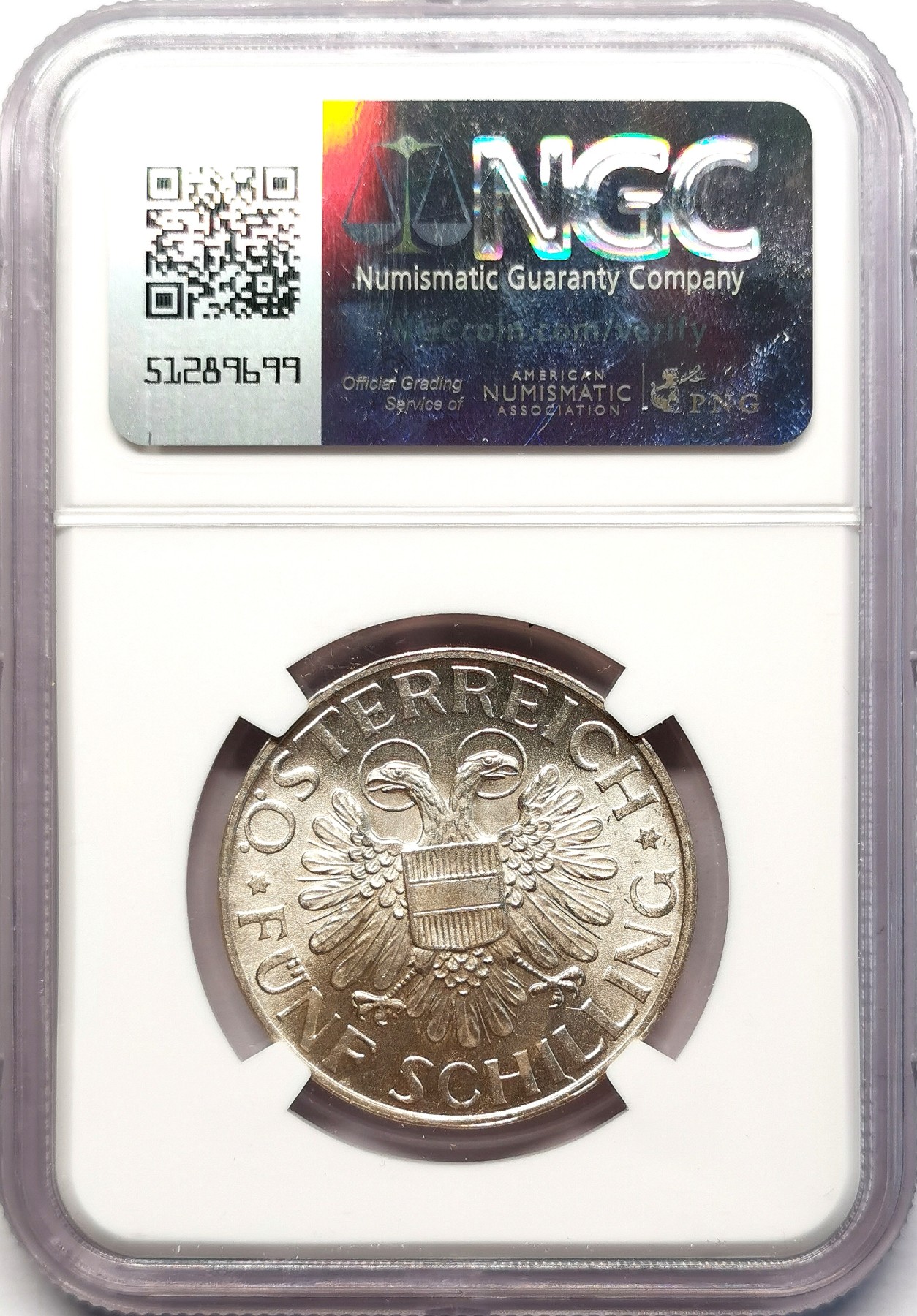 凡希社世界钱币微拍第二百六十三期 1935奥地利圣母子5先令银币NGC-MS64