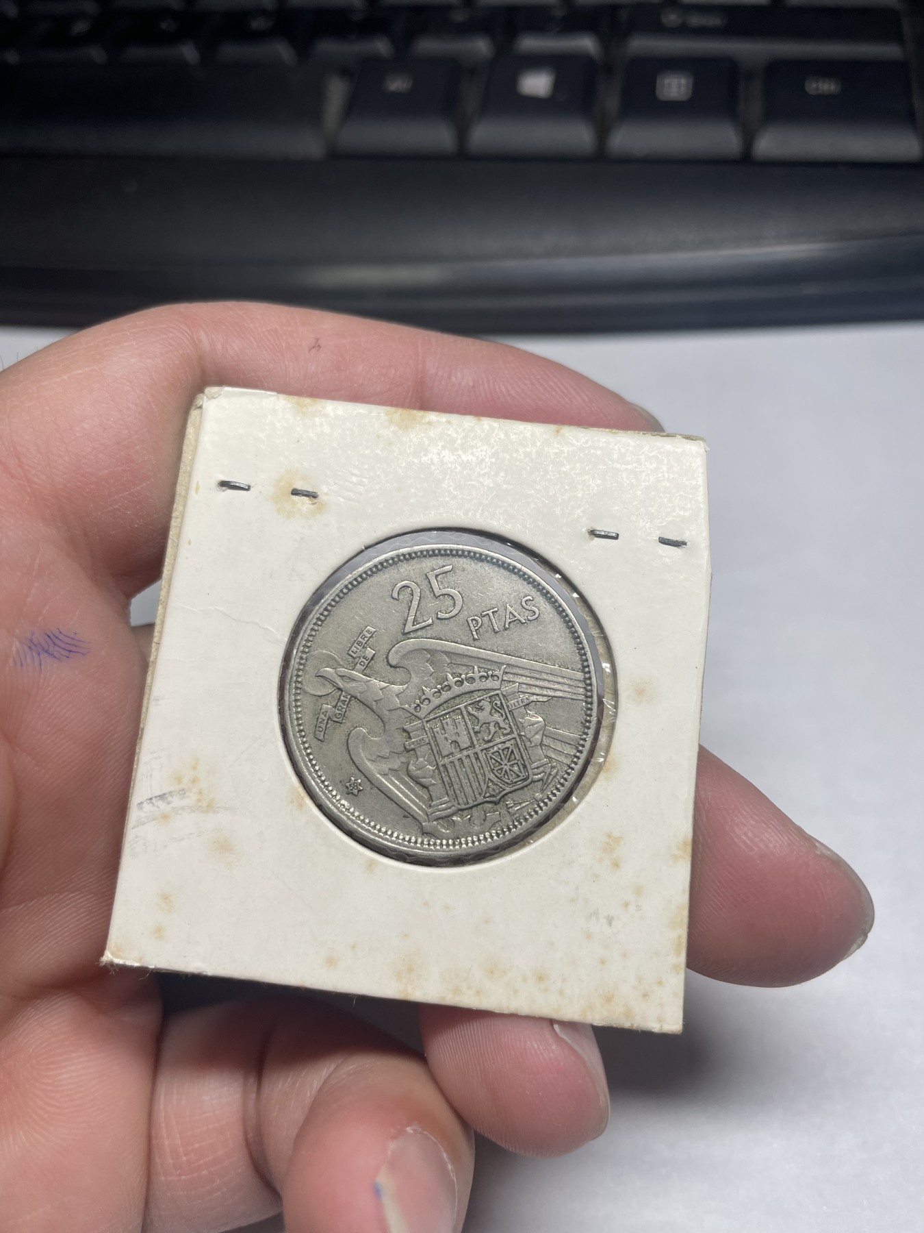 2024年集古藏今外币拍卖第二期-第2场（总第12拍） 1957年西班牙25比塞塔