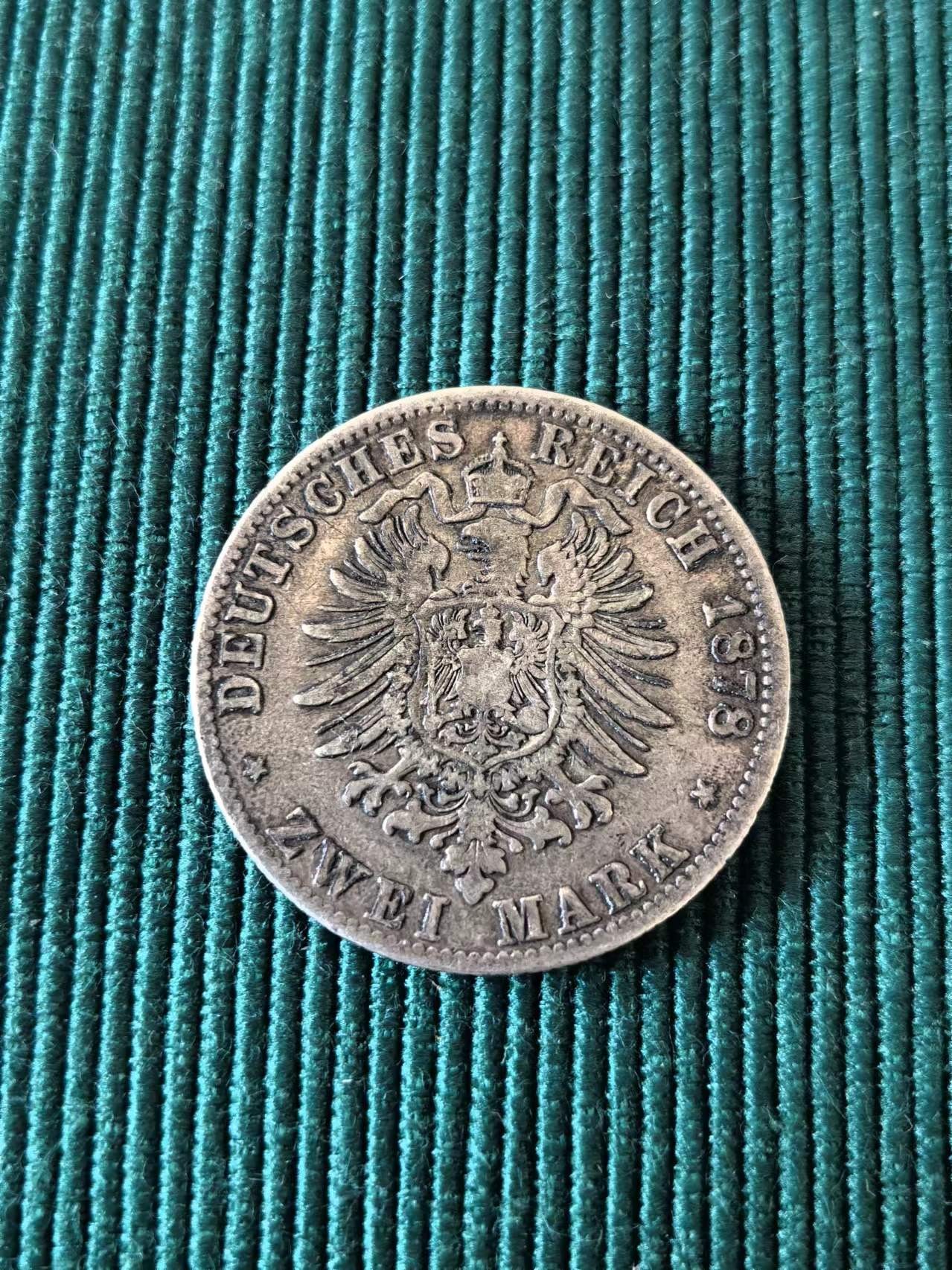 外国币章第二十二期（一分钟快速结束） 1878年德国双狮马克