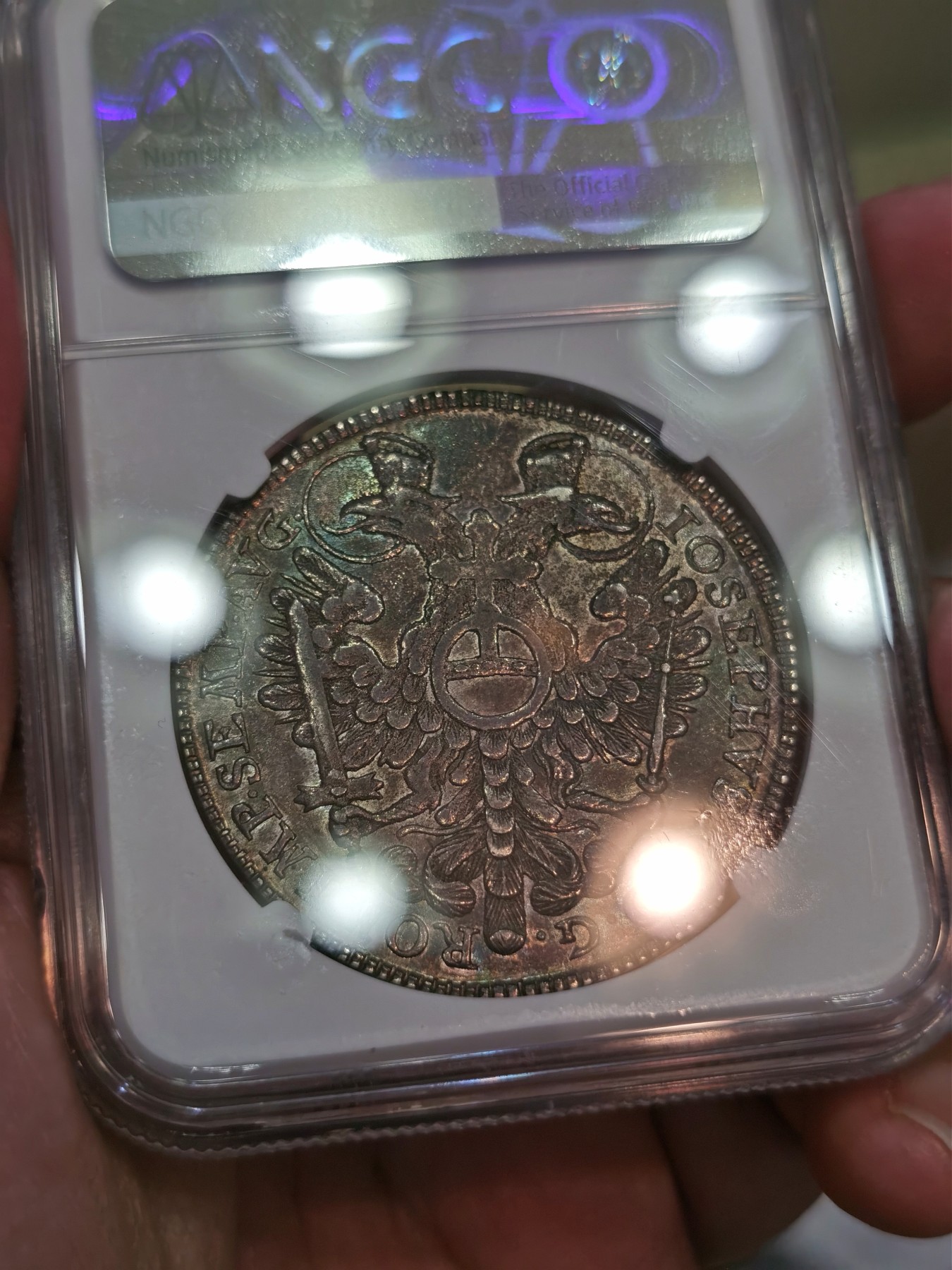 博洋堂世界钱币拍卖第068期（全场包邮） NGC AU53 德国纽伦堡1765年城市景观大泰勒银币，好味道低评