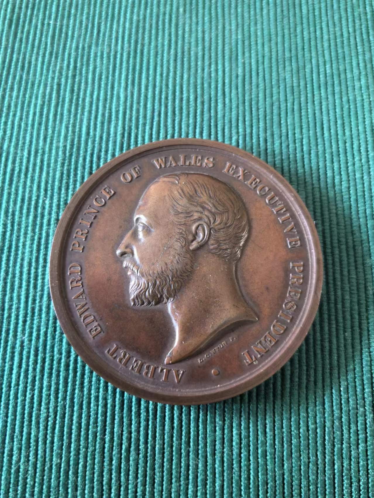 外国币章第二十二期（一分钟快速结束） 1886年英国铜章，殖民地和印度博览会直径52mm