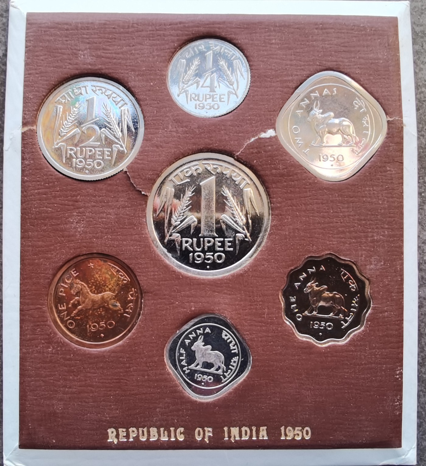 印度1950年精制套币 Proof set