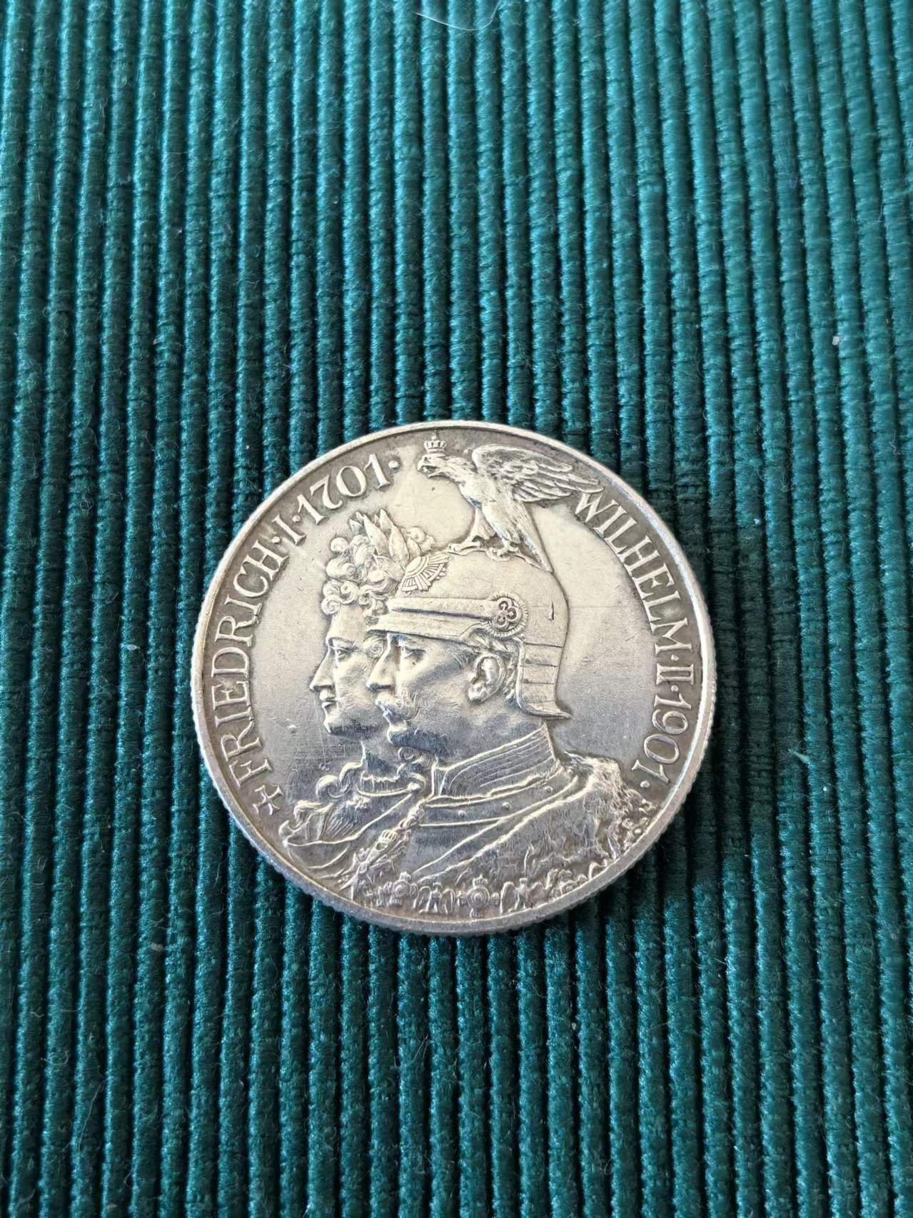 外国币章第二十二期（一分钟快速结束） 1901年普鲁士两百周年马克