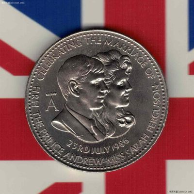 英国1986年安德鲁王子和弗格森婚礼纪念币(纪念章) 实物图 AUNC - 英国1986年安德鲁王子和弗格森婚礼纪念币(纪念章) 实物图 AUNC