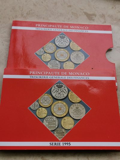 道一币馆币章第四十五场 - 卡册 摩纳哥1995年套币十枚