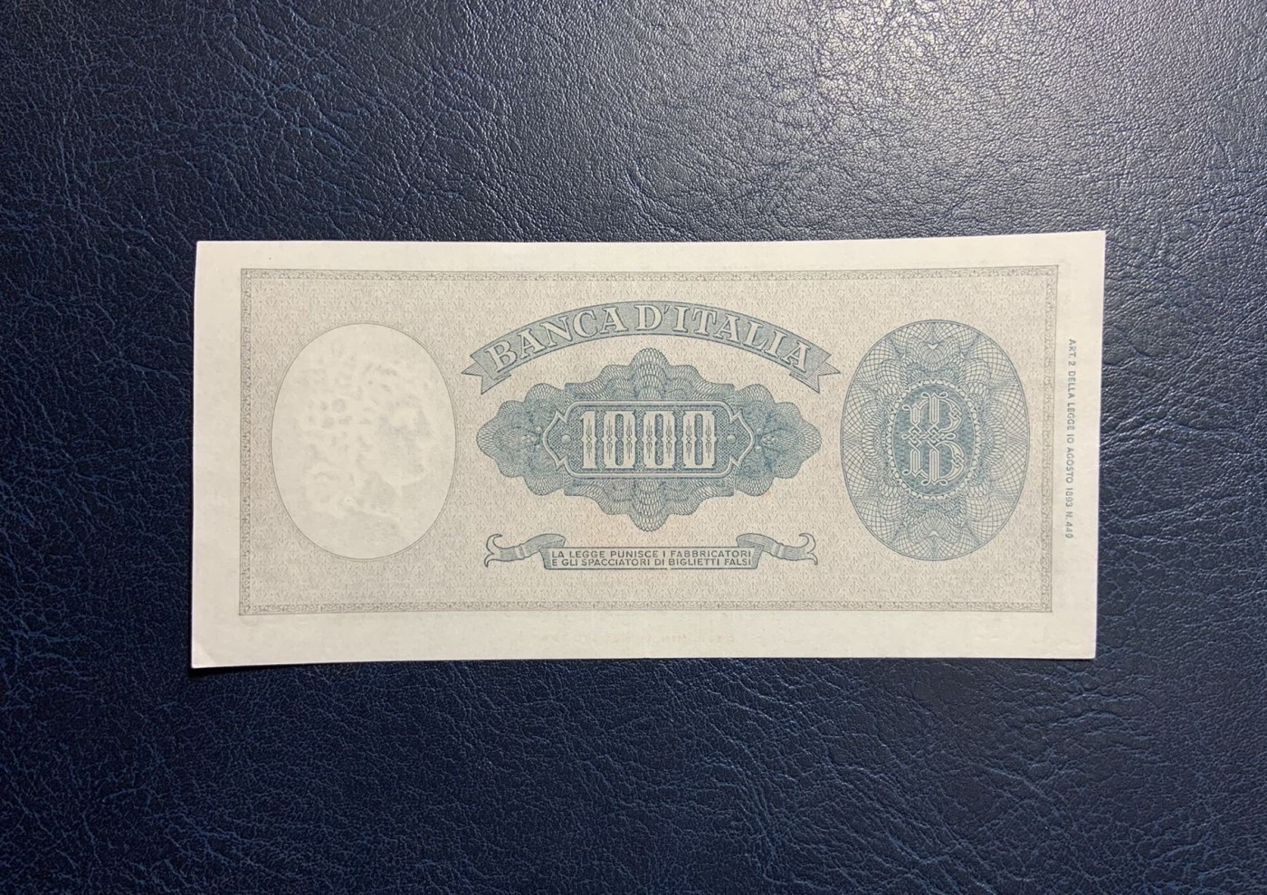 收藏联盟Quantum Auction 第331期拍卖  意大利1948年1000里拉 品相UNC- 初版年份 取材波提切利名画