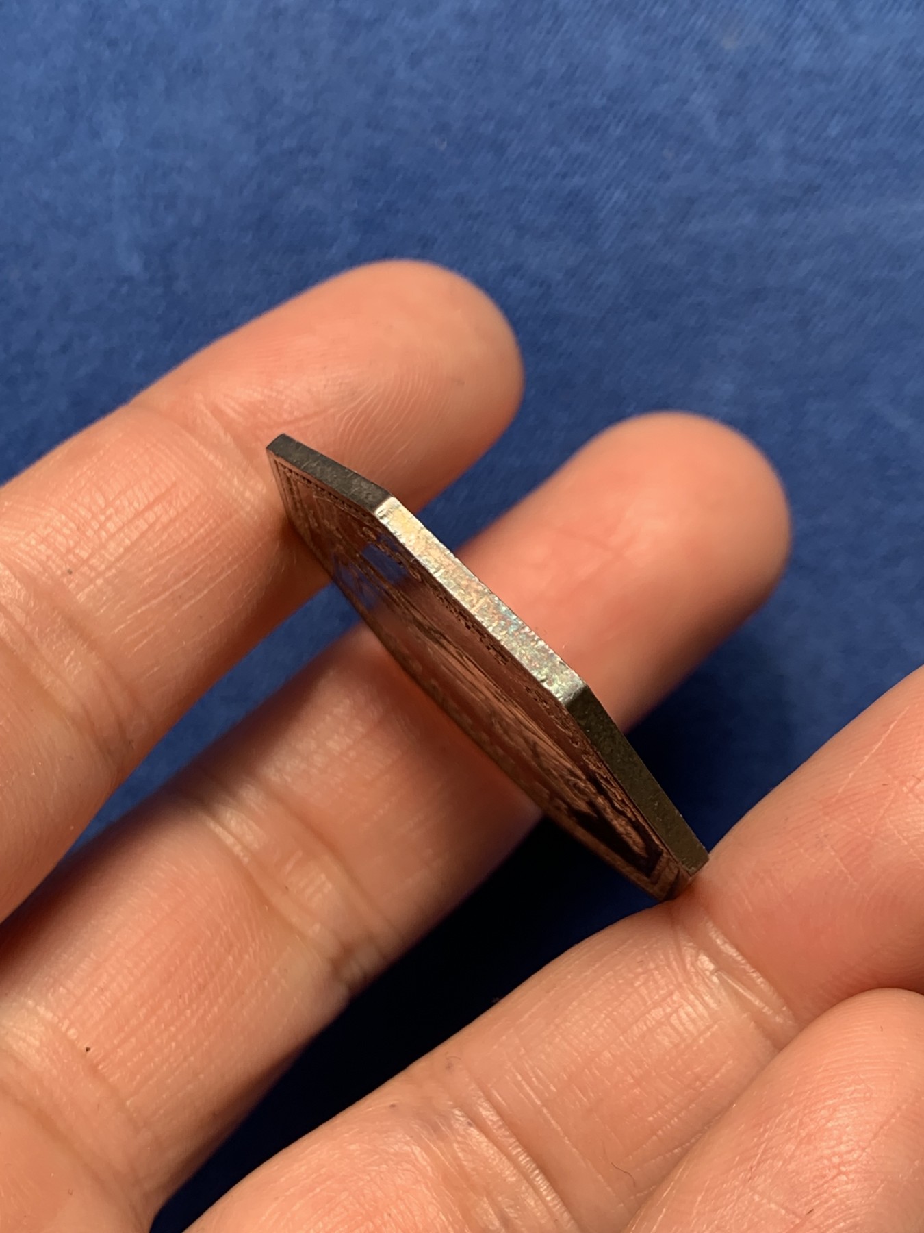 《竞宝斋》第250场-周日，周一 ，周二3场连拍 (全场包邮) 法国1816年路易十八皇家音乐学院八角银代币，15.90g，34.6mm，早期无边铭