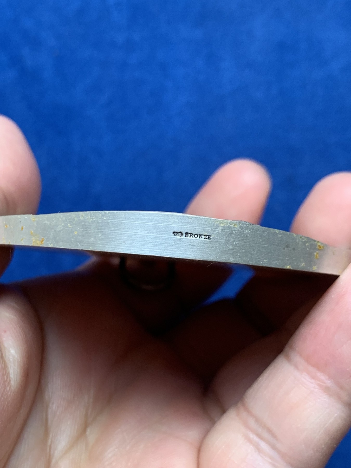 《竞宝斋》第250场-周日，周一 ，周二3场连拍 (全场包邮) 法国玛丽安娜单面镀银铜章，177.68g，68.2mm，边铭：丰饶角+铜标