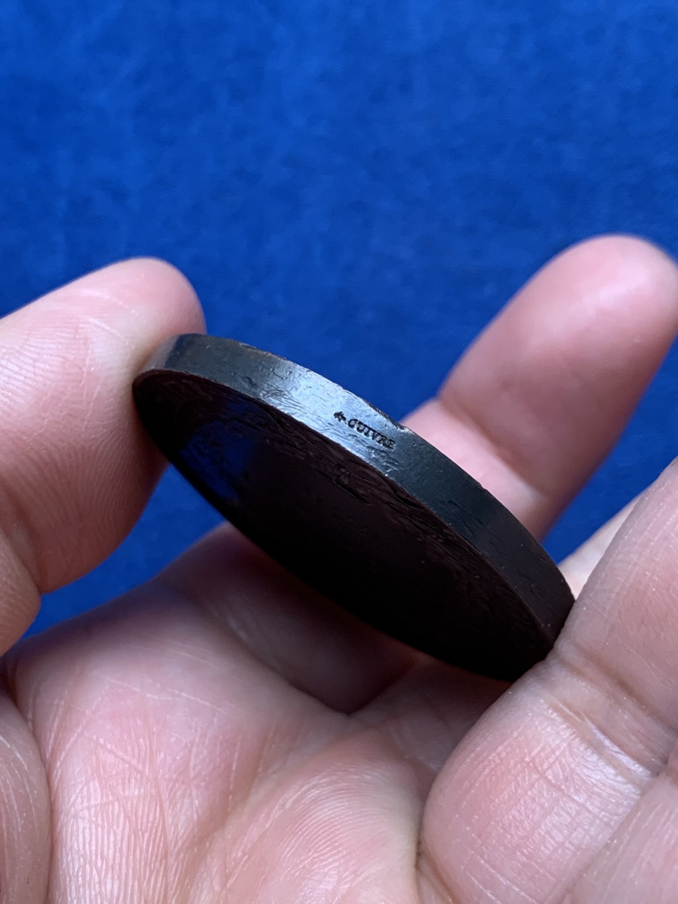 《竞宝斋》第250场-周日，周一 ，周二3场连拍 (全场包邮) 法国基础教育协会铜章，34.86g，41.3mm，蜜蜂+铜标边铭，有轻磕