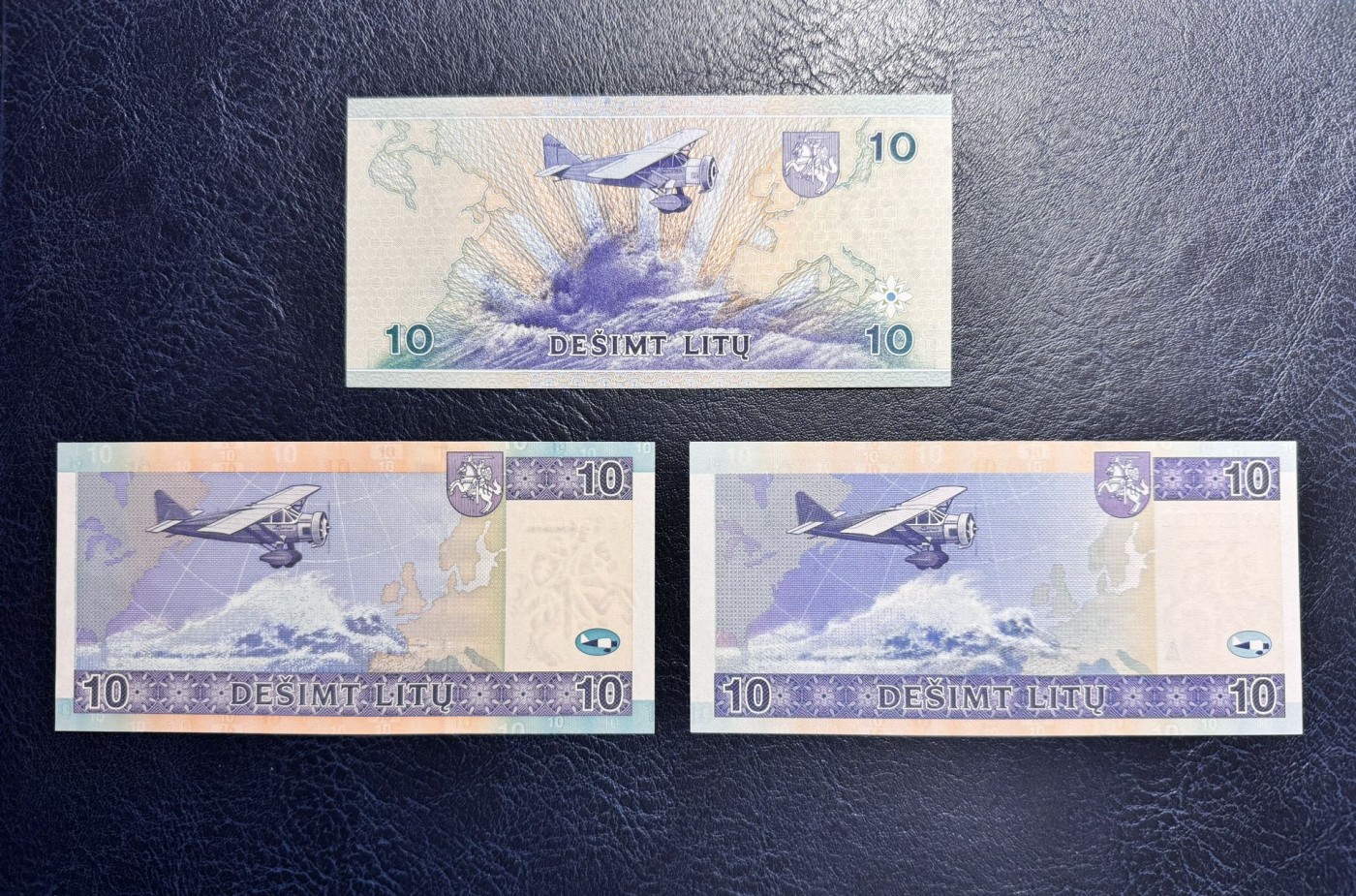 收藏联盟Quantum Auction 第331期拍卖  立陶宛1997-2007年10立图三张 品相UNC 首发冠或者首发组