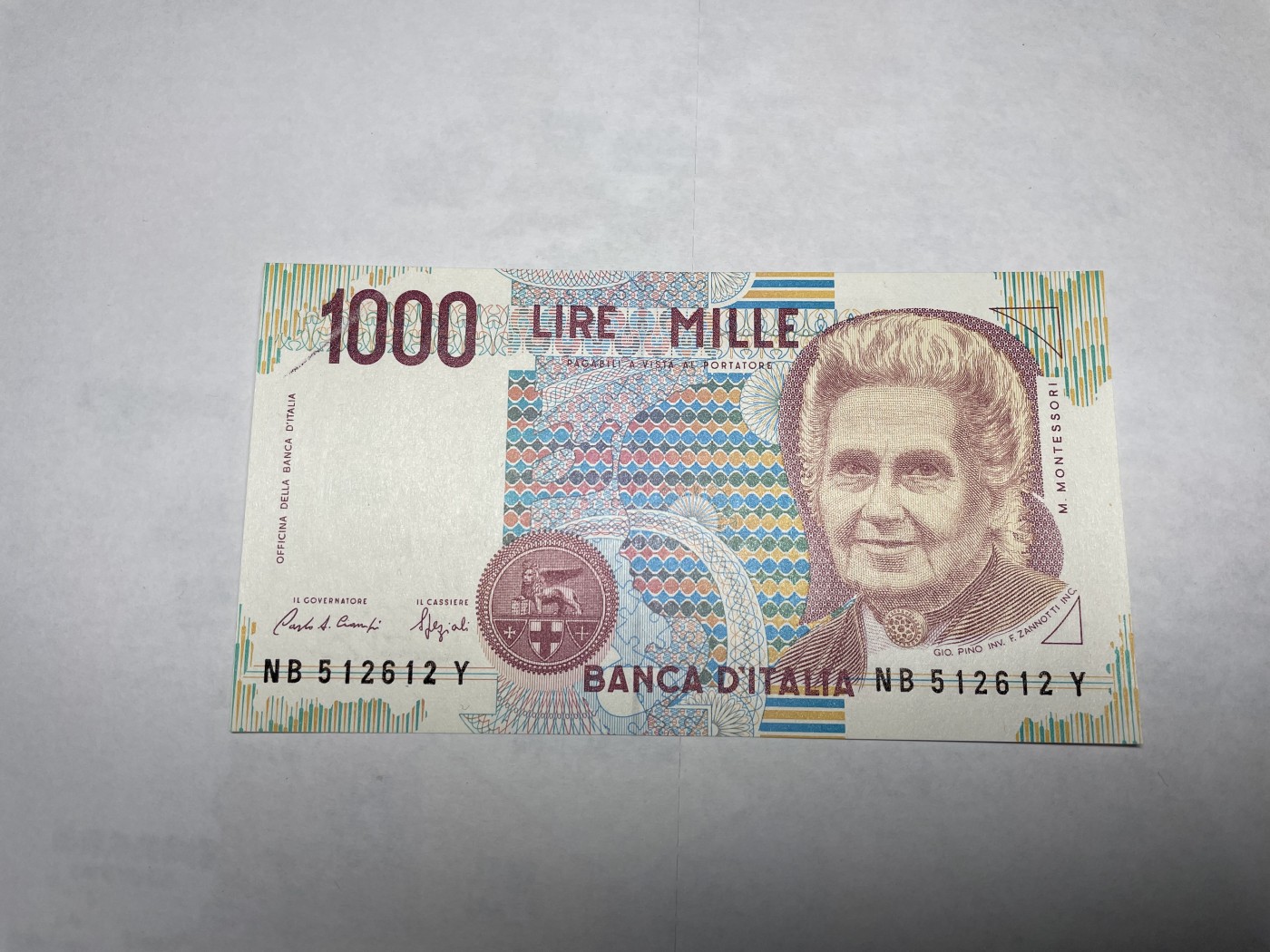 2024年集古藏今外币拍卖第二期-第6场-纸币专场（总第16拍） 全新1990年1000里拉纸币