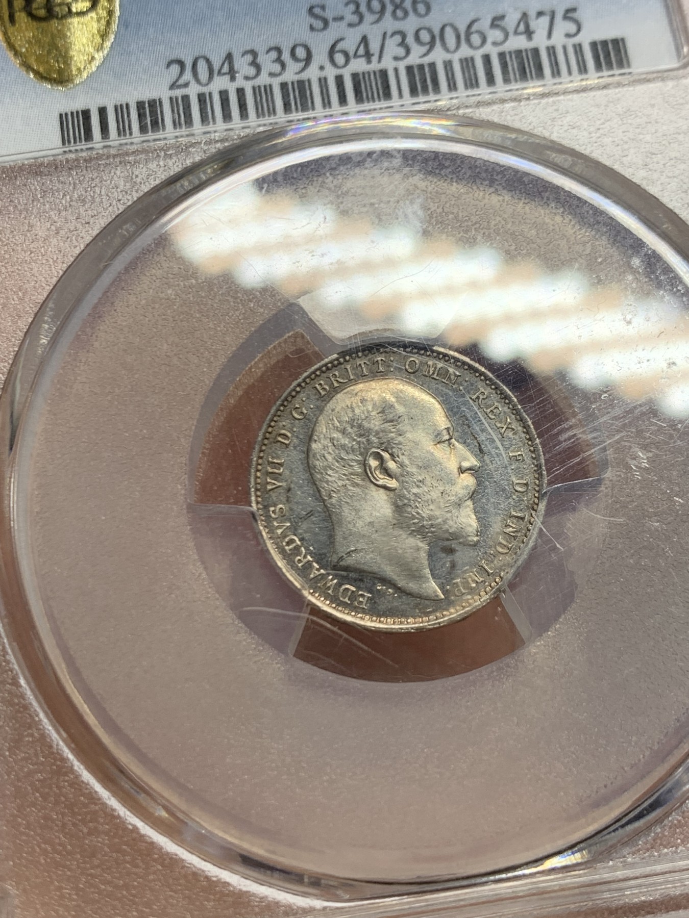 《竞宝斋》第249场-周日，周一 ，周二3场连拍 (全场包邮) PCGS  PL64  英国  1906年  爱德华七世濯足节4便士