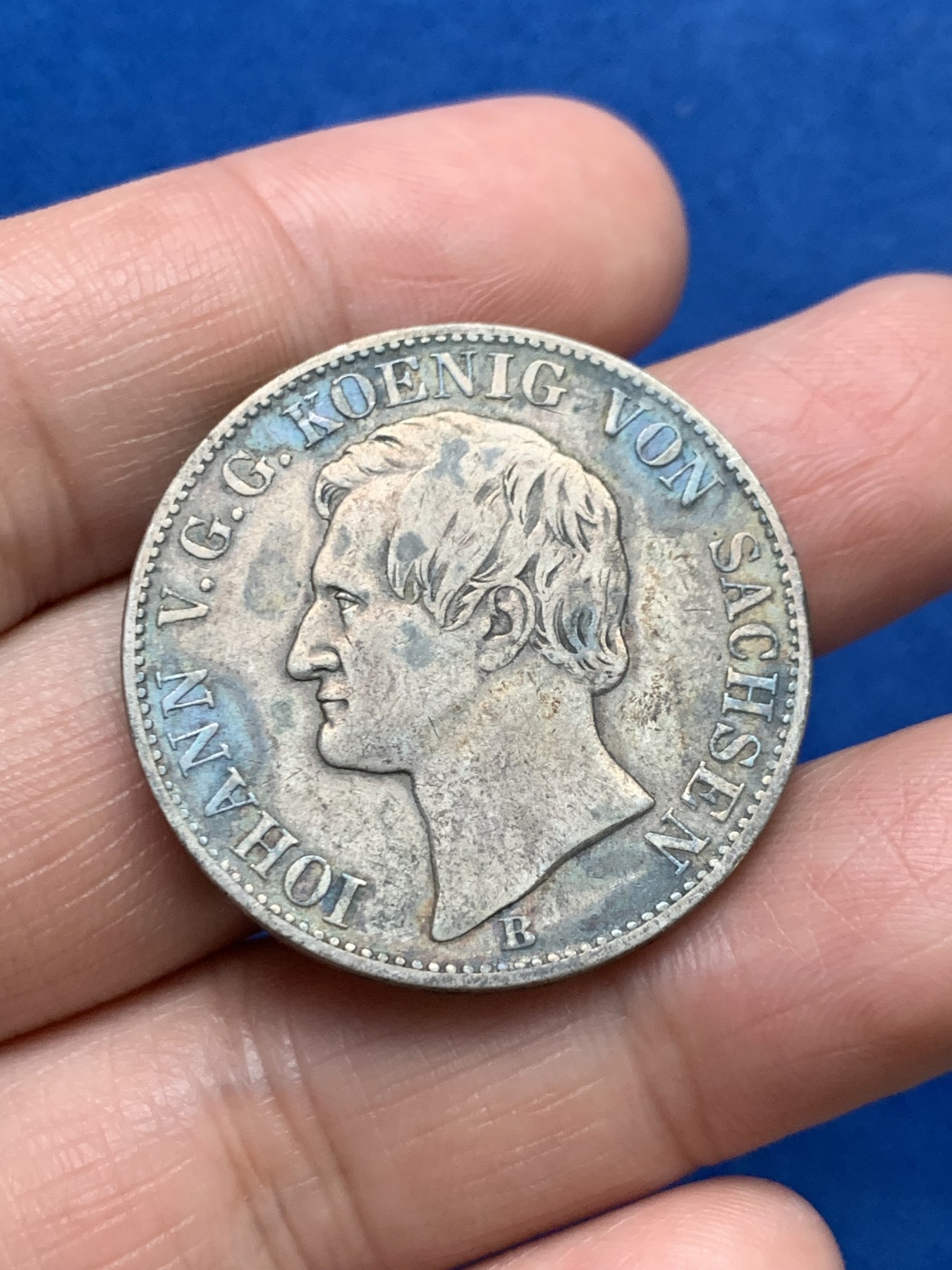 《竞宝斋》第249场-周日，周一 ，周二3场连拍 (全场包邮) 1867年德国萨克森矿业泰勒银币