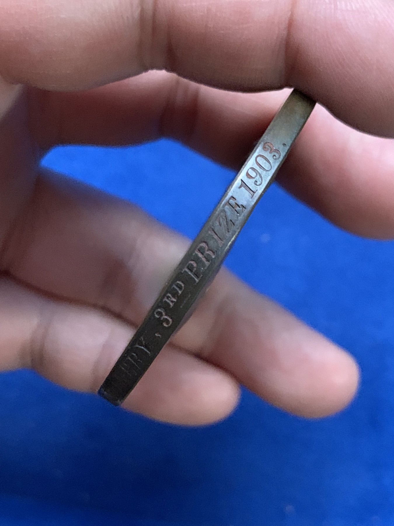 《竞宝斋》第249场-周日，周一 ，周二3场连拍 (全场包邮) 1903 英国爱德华七世科技协会铜章，直径51.4mm，约58.7克