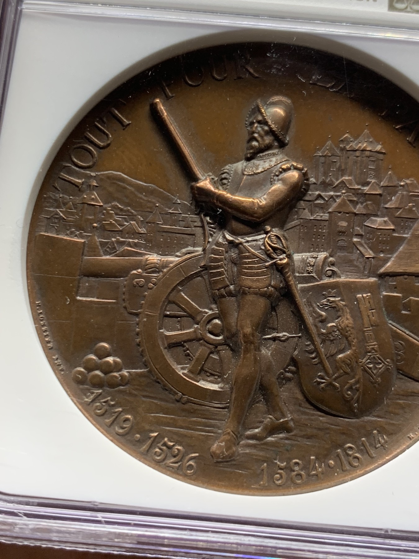 《竞宝斋》第249场-周日，周一 ，周二3场连拍 (全场包邮) NGC  MS63BN  瑞士  1887  日内瓦射击节铜章