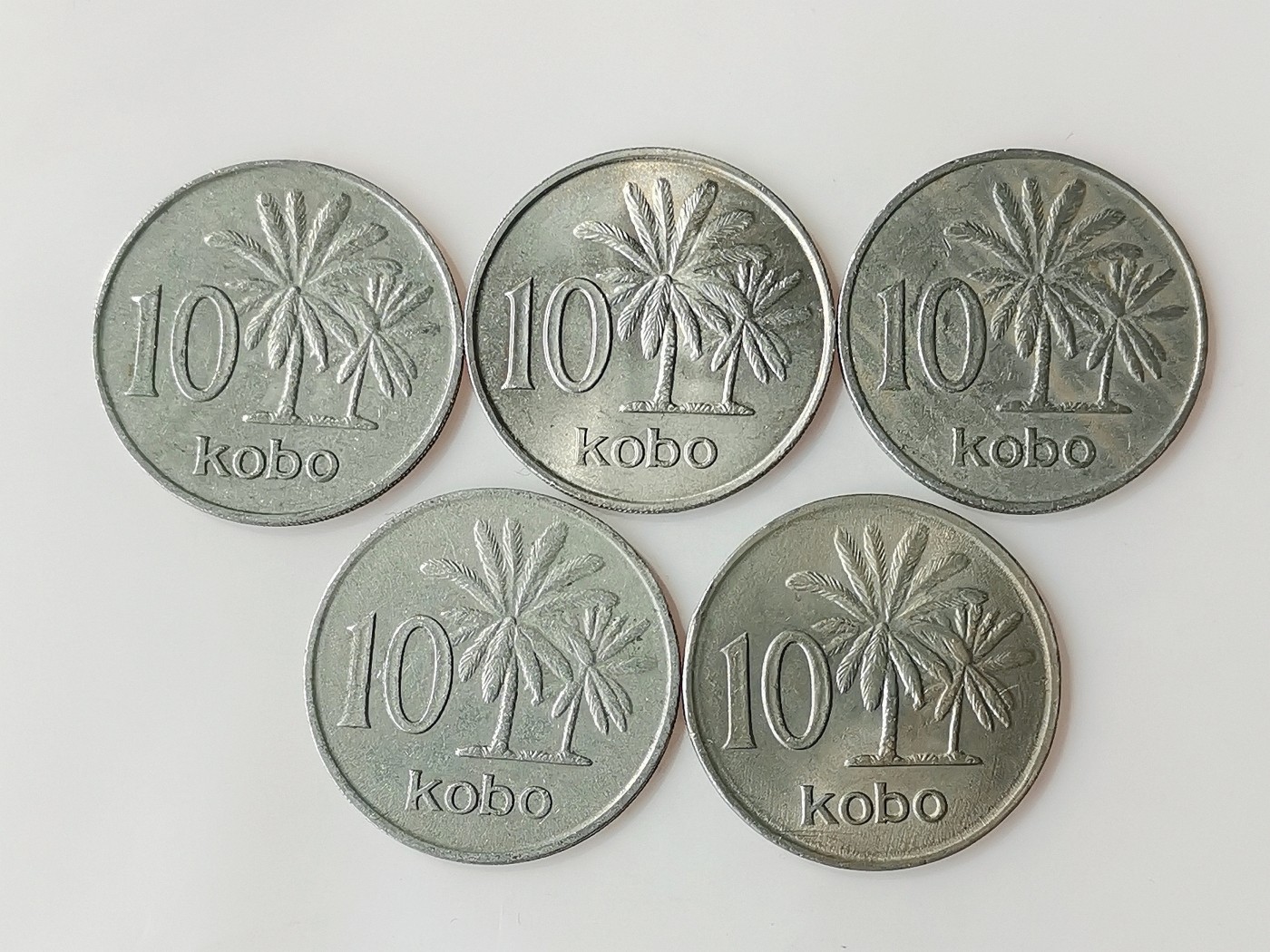 第一海外回流一元起拍收藏 散币专场 第72期 70年代尼日利亚10考包 5枚