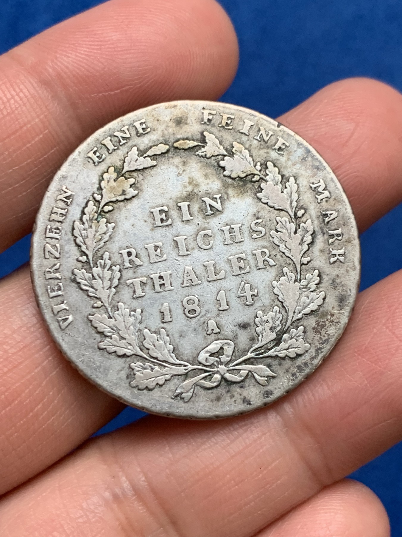 《竞宝斋》第249场-周日，周一 ，周二3场连拍 (全场包邮) 1814年德国普鲁士威廉三世泰勒银币