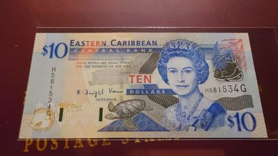 【世界钱币】精选微拍第98期暨2024年第9期  早期年份东加勒比10元  HG冠绝品