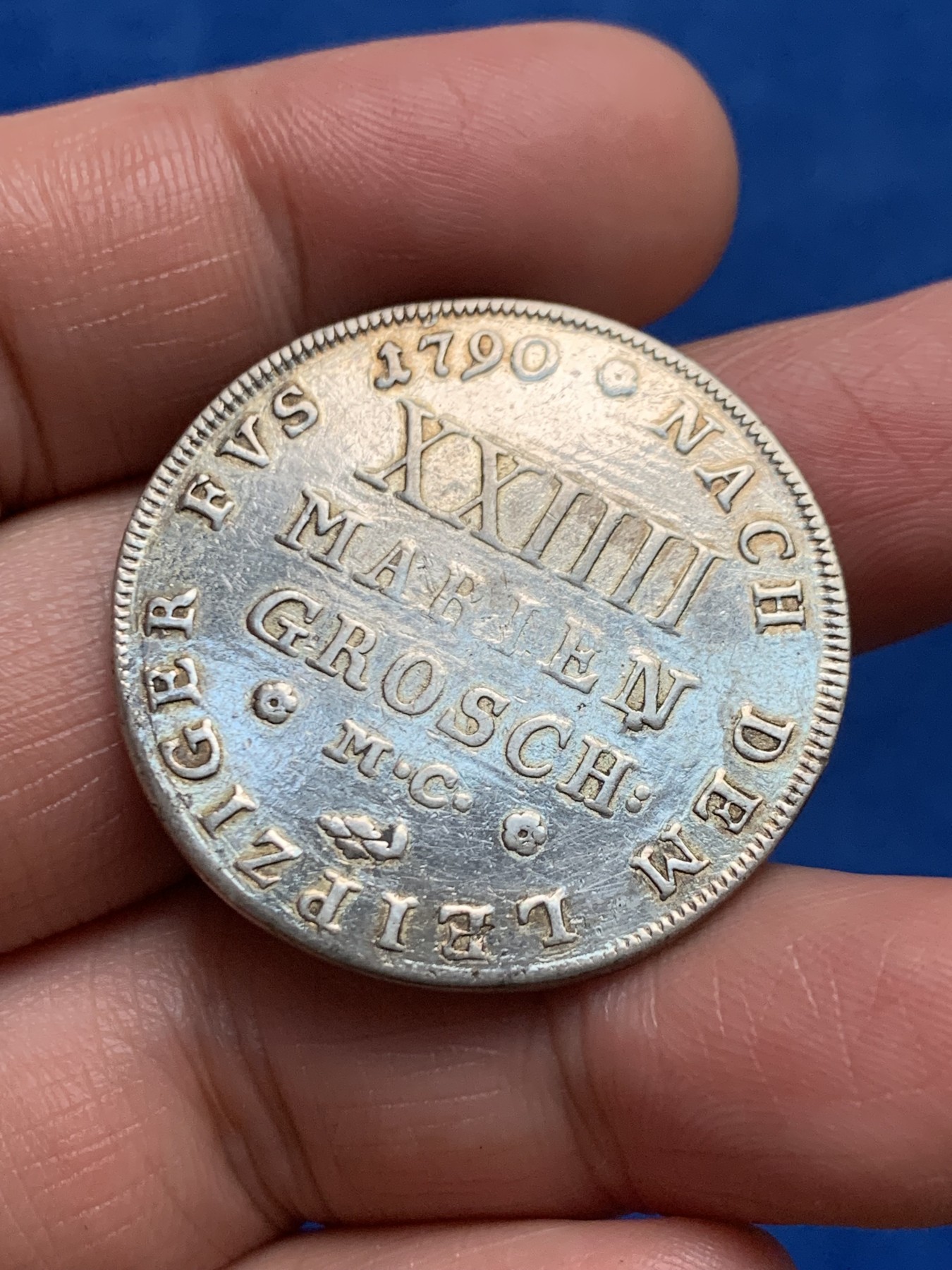 《竞宝斋》第249场-周日，周一 ，周二3场连拍 (全场包邮) 1790年德国不伦瑞克2/3泰勒银币