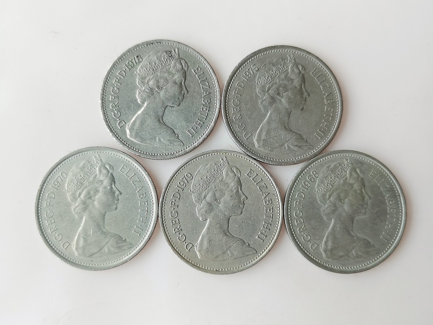 第一海外回流一元起拍收藏 散币专场 第72期 英国5便士 5枚