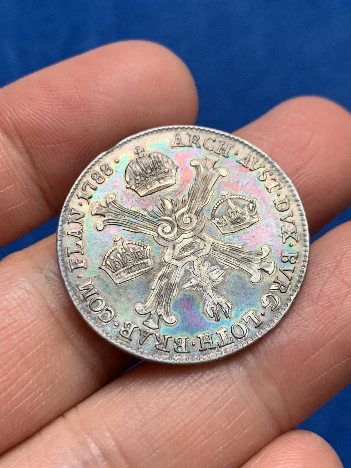 《竞宝斋》第249场-周日，周一 ，周二3场连拍 (全场包邮) 1788年奥属荷兰1/4泰勒银币