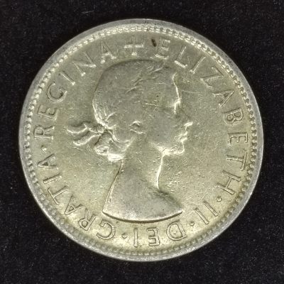 巴斯克收藏第242期 散币专场 3月 26/27/28 号三场连拍 全场包邮 - 澳大利亚 伊丽莎白二世 1954年 1弗罗林银币